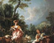 弗朗索瓦 布歇 : 夏天的田园风景